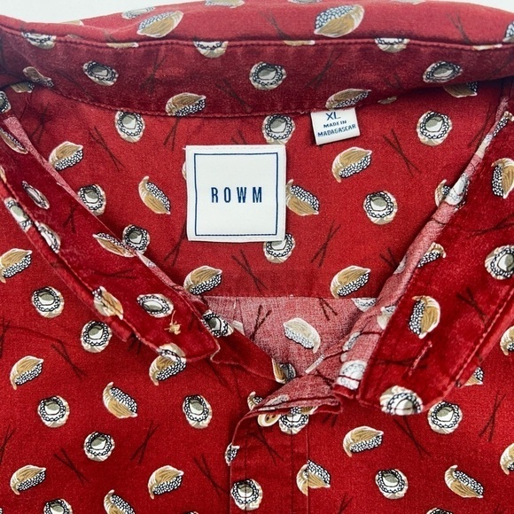 ROWN XL MENS Short Sleeve Casual Button Down - Picture 5 of 6